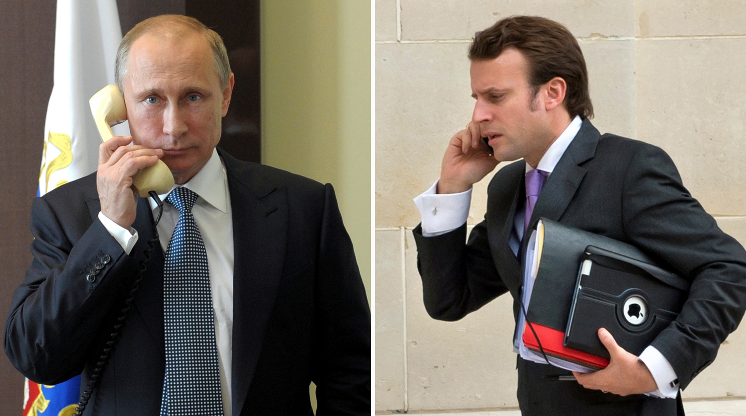 Путин провел телефонный разговор с Макроном